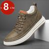 Scarpe da Ginnastica Casual Board Man in Vera Pelle Scarpe con Zeppa Sportiva Rialzanti Scarpe Rialzanti Invisibili