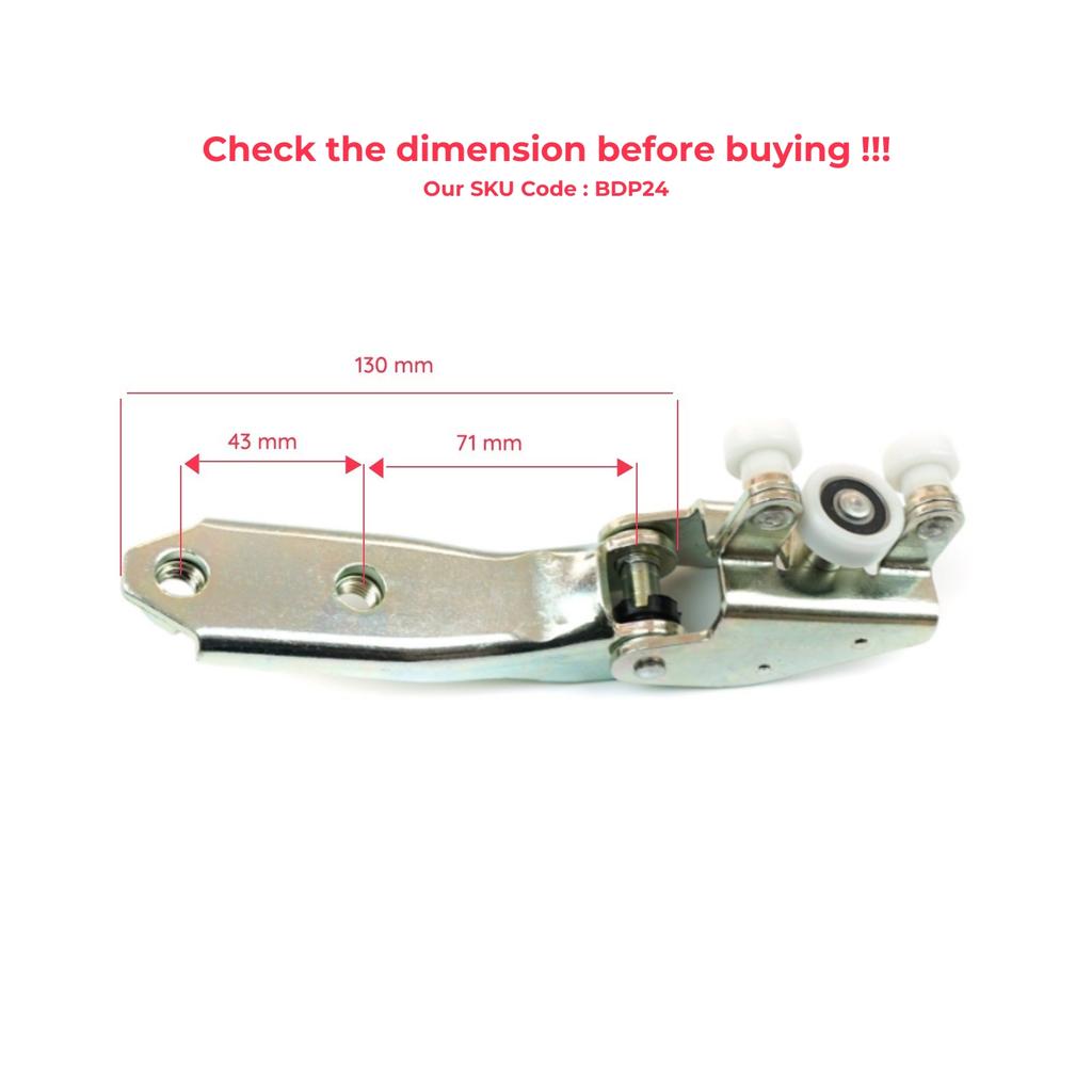 BDP24 Right Side Rear Sliding Door Middle Roller Guide Hinge 701843336A for VW Transporter T4 Caravelle 1990-2003 EU PASSENGER