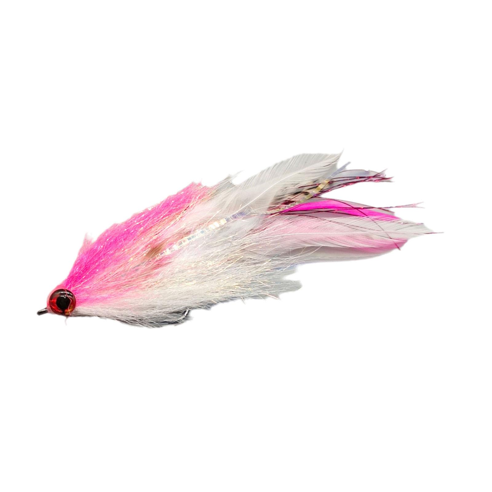 

Baitfish Streamer Fly Bait Trout Pike Bass Fly Fishing Flies Lure High Carbon Hook Fishing Lure Saltwater Fishing Baits розовый