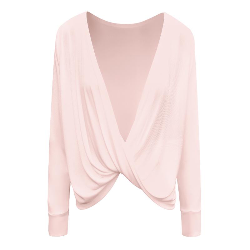 

Женский дышащий топ для йоги с длинным рукавом и открытой спиной M