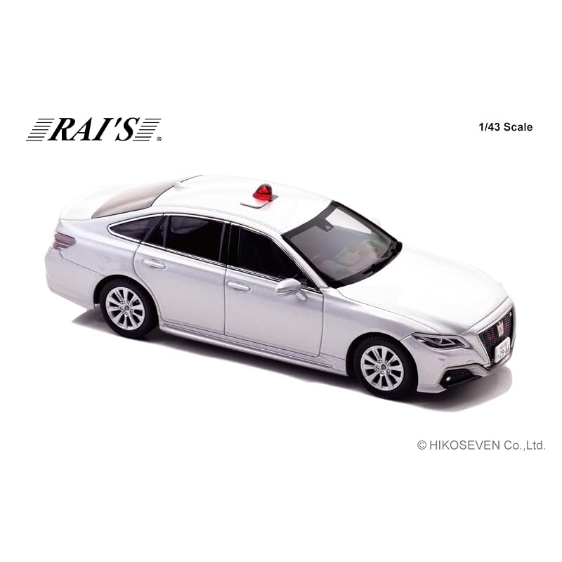 RAI'S 1/43 Toyota Crown (ARS220) 2022 Hyogo Prefectural Police Traffic Department Mobile Traffic Unit Vehicle (Undercover Silver) Finished Model