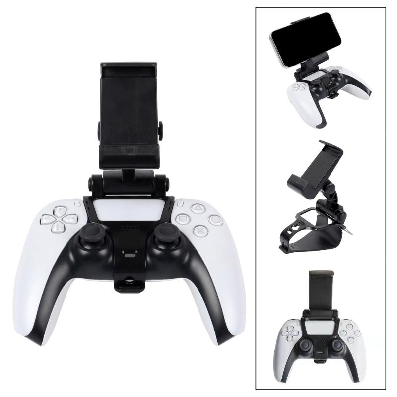 Phone Mount Clip Gaming Clamp Bracket Phone Holder ABS Adjustable for Adult Teen Gamepad Accessories
