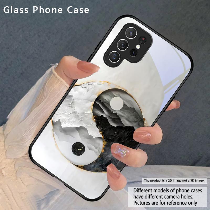 

Snow Mountain Cluster For Samsung Galaxy S26 Ultra S25 Edge S24 FE S23 Plus S22 S21 S20 S22+ S24+ S25+ Black Glass Phone Case Galaxy S26