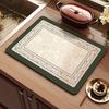 American retro kitchen countertop drain pad, diatomaceous earth absorbent pad, quick drying waterproof anti slip pad