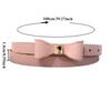 New Arrival Small Decorative Leather Belt for Dresses Simple and Stylish Slim-Fit Women’s Belt Candy-Colored Bow for Dresses