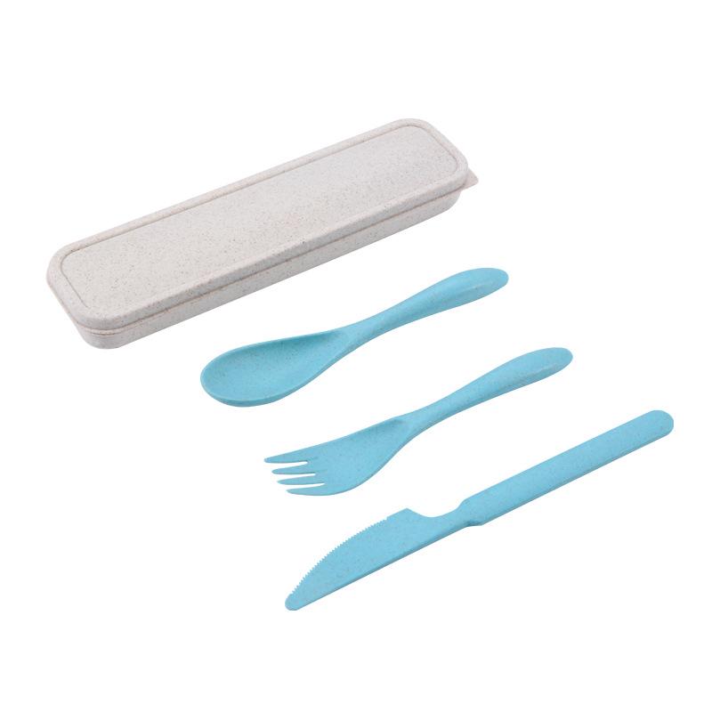 Set di posate alla moda, set di posate da viaggio, utensili portatili con custodia, set di forchette, cucchiai e coltelli