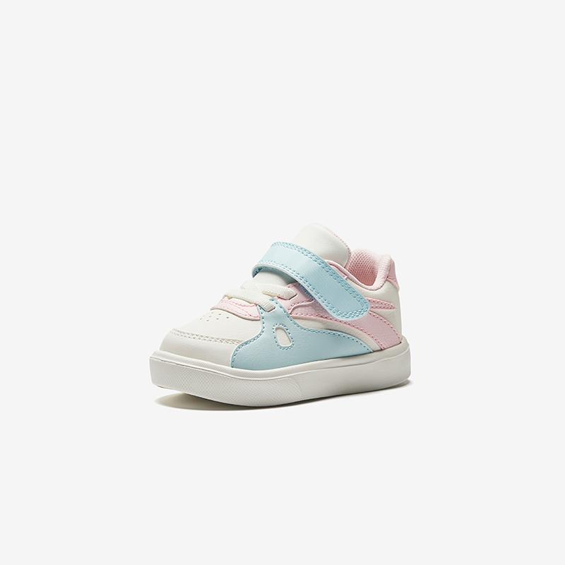 Anta Kids Synthetic Leather Trendy Fashion Color Block Comfortable Versatile Anti-Kick Lightweight Shock Absorbing Low-Top Walking Shoes A22530013