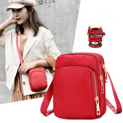 Women Bag Waterproof Shoulder Bag Crossbody Zipper Mobile Phone Lady Female Multifunction Handbag Wrist Purse Womens Pouch