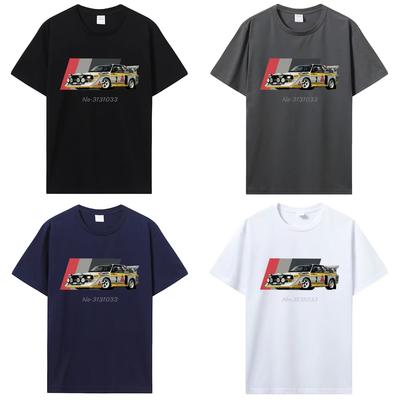 Camiseta Verano 2025 Sport S1 E2 Grupo B Coche de Rally Stig Blomqvist Mikkola y Walter Camiseta Casual Oversize Algodón Hombre