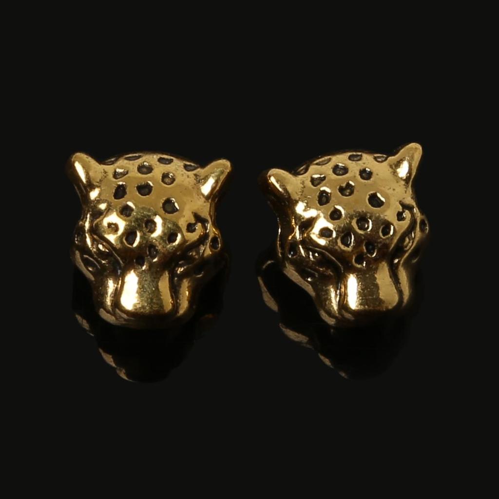 10 bucăți 12 * 12 mm pandantive din aliaj de zinc cu cap de leopard pentru realizarea de componente de bijuterii pentru decorarea farmecului DIY