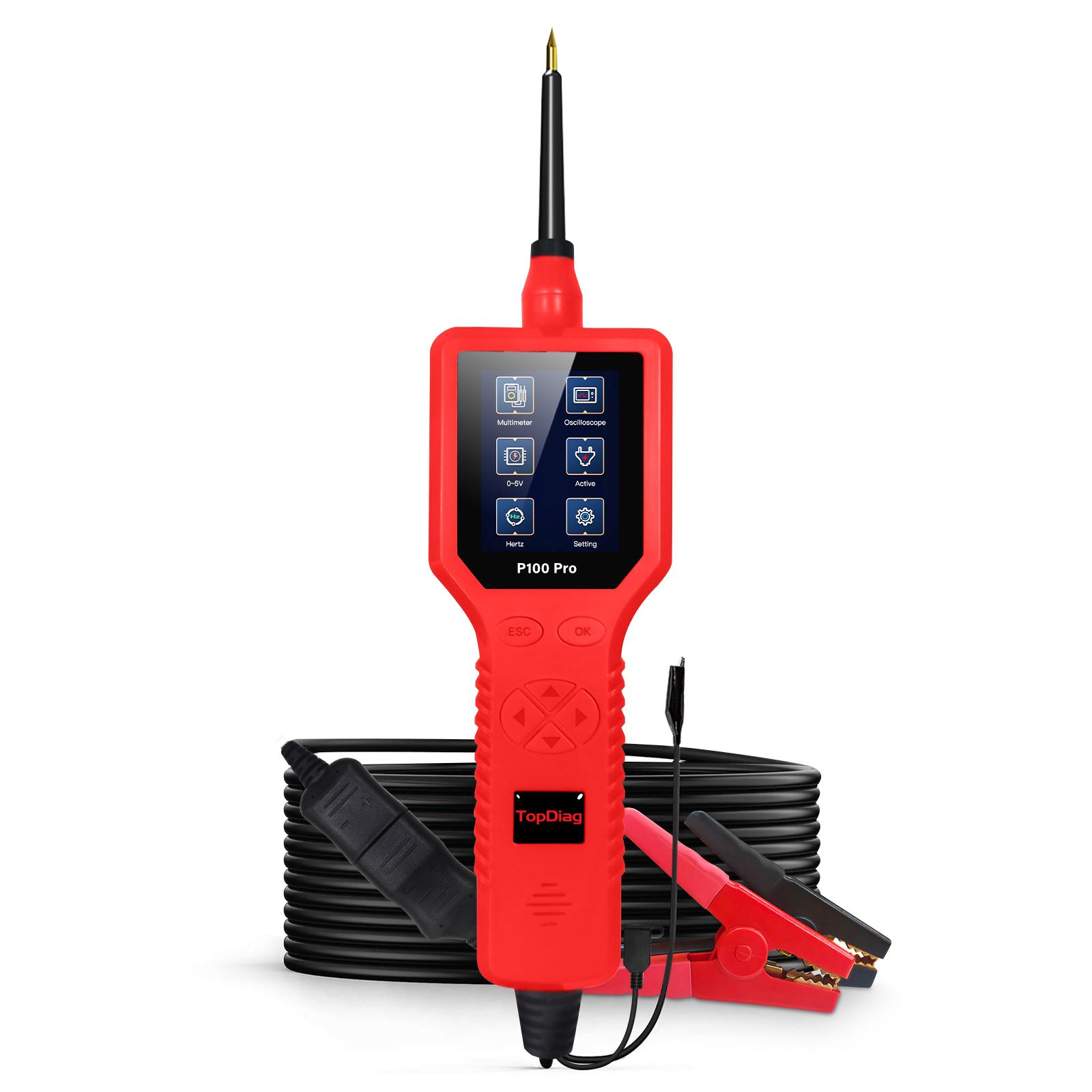 

TopDiag P100 Pro 930 В автомобильный тестер цепей диагностический тестер автомобильной цепи 12 В 24 В цепь 0 красный