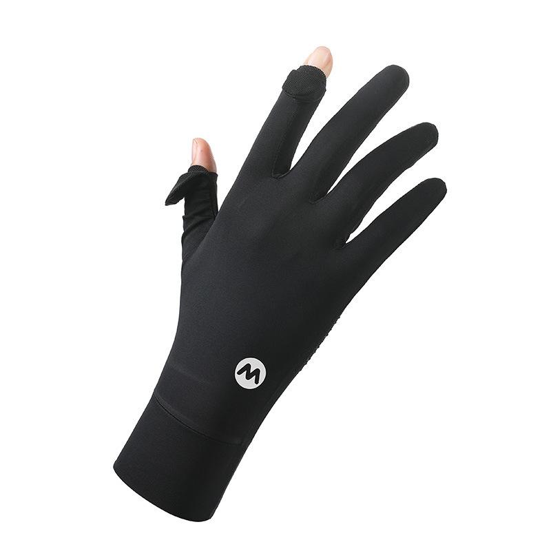 Sunscreen gloves ice silk women spring and summer thin UV protection