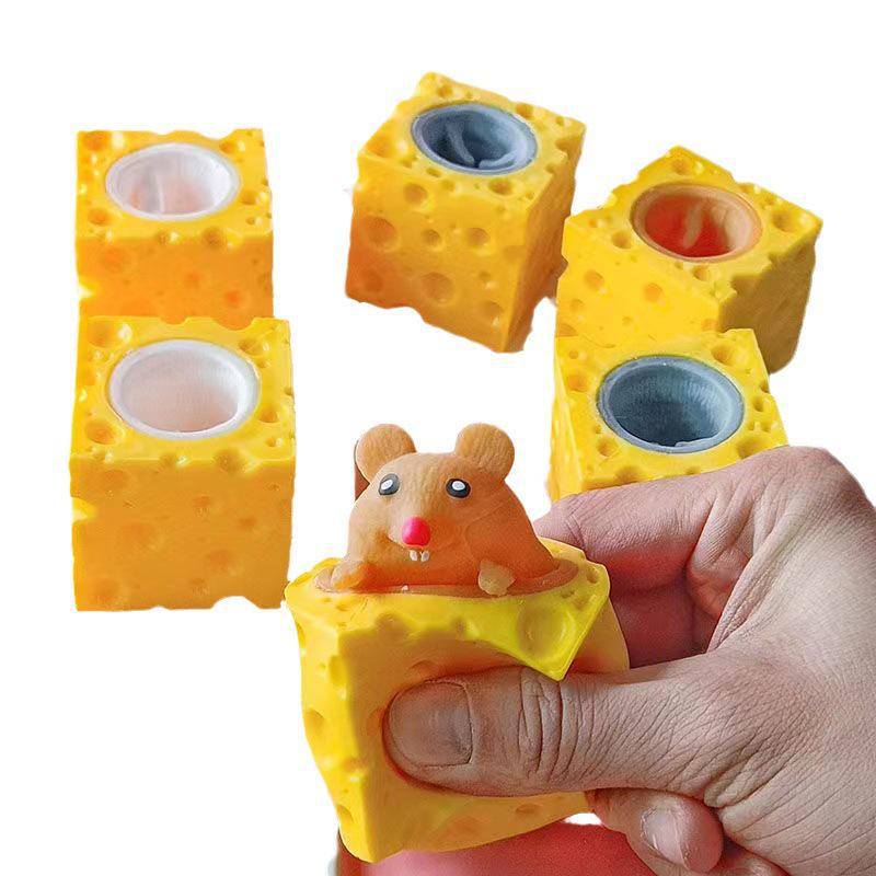 Cheese Mouse Squeeze Cup Toy - Fun Stress Relief and Prank Toy, TikTok Trending Style