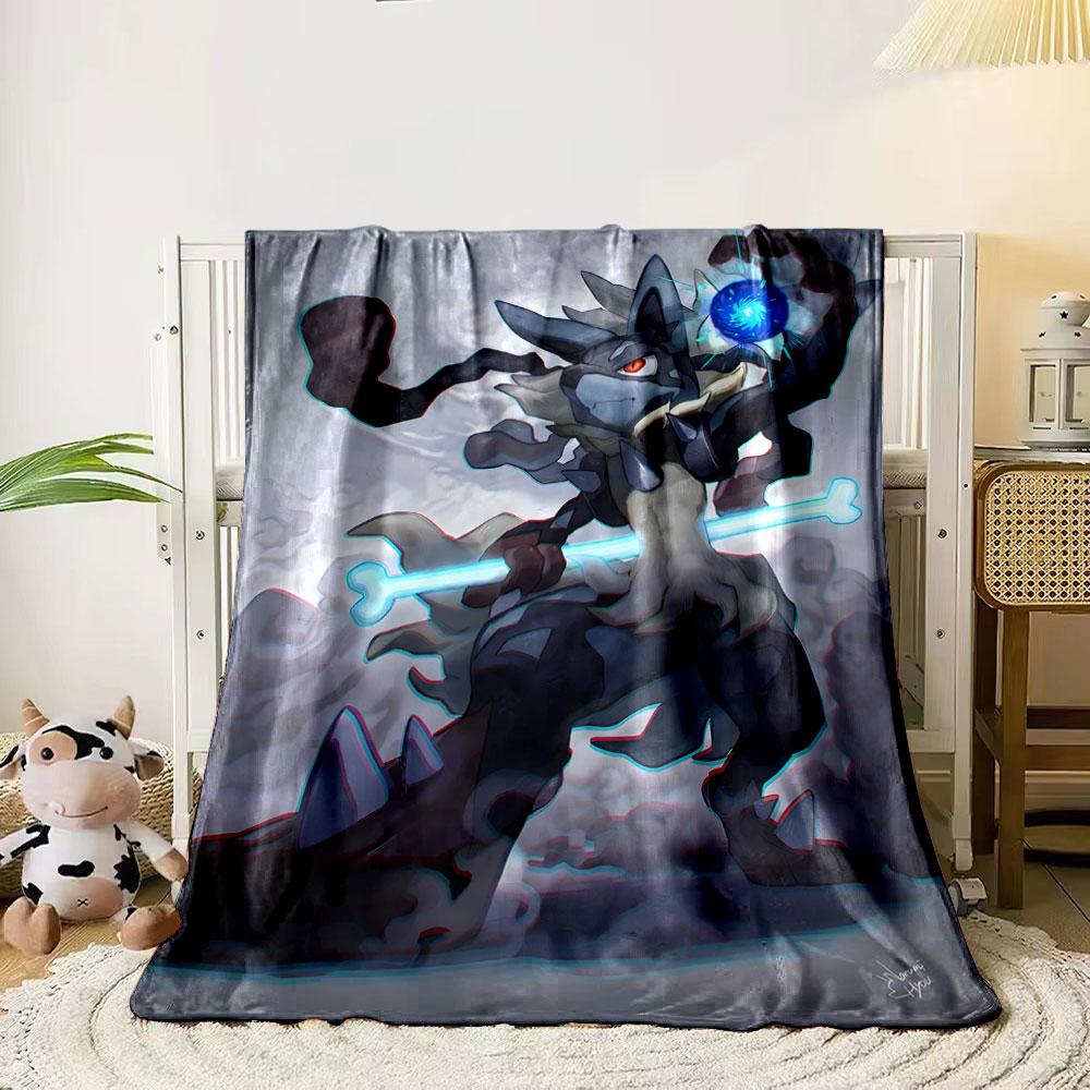 

Anthropomorphic wolf-like creature with glowing bone staff and energy sphere. for all seasons blanket lunch break throw gift 80cm x 120cm