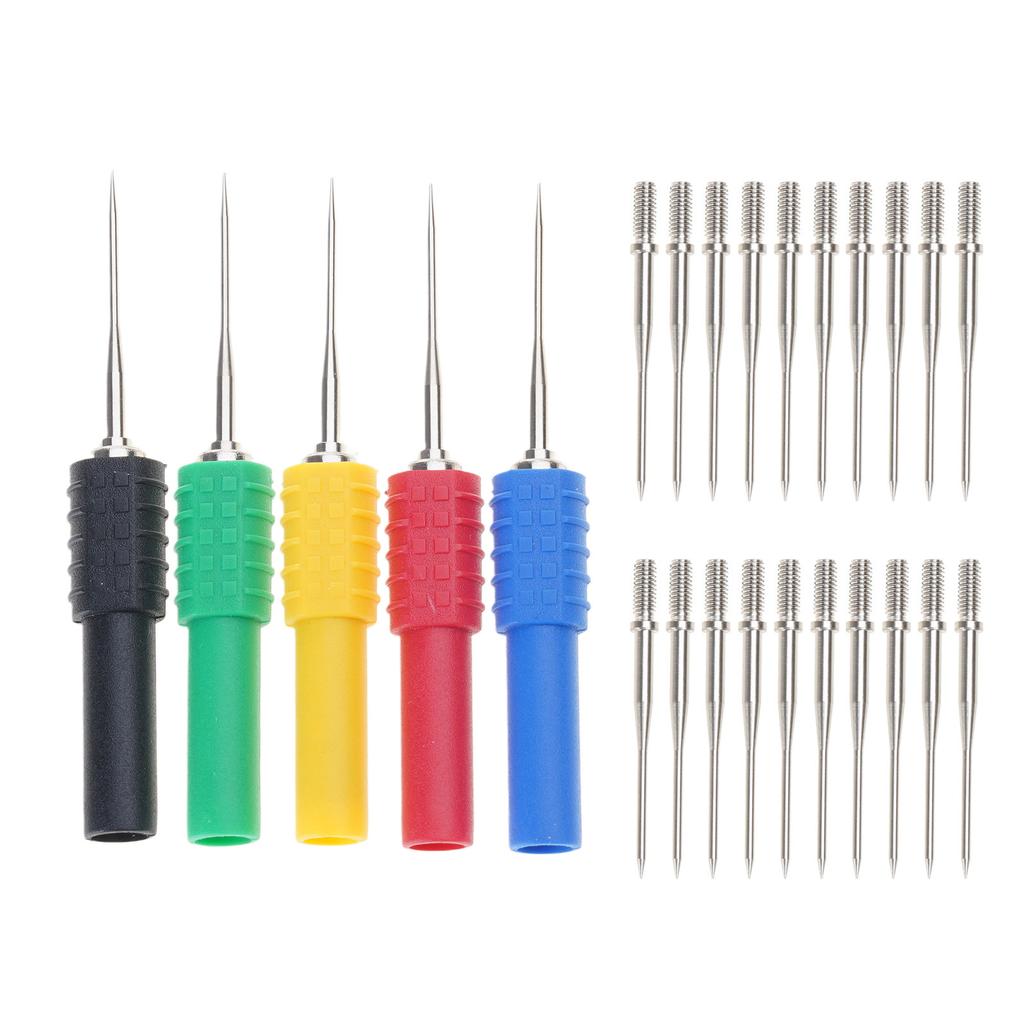 5pcs Insulation Piercing Needle Non-destructive Pin Test Probes,4mm Banana Socket for Car Tester