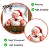 Christmas Scene Wall Decor Peeking Santa Claus Static Window Cling 3D Effect Holiday Glass Clings Sticker Reusable Decal for Home Xmas Party