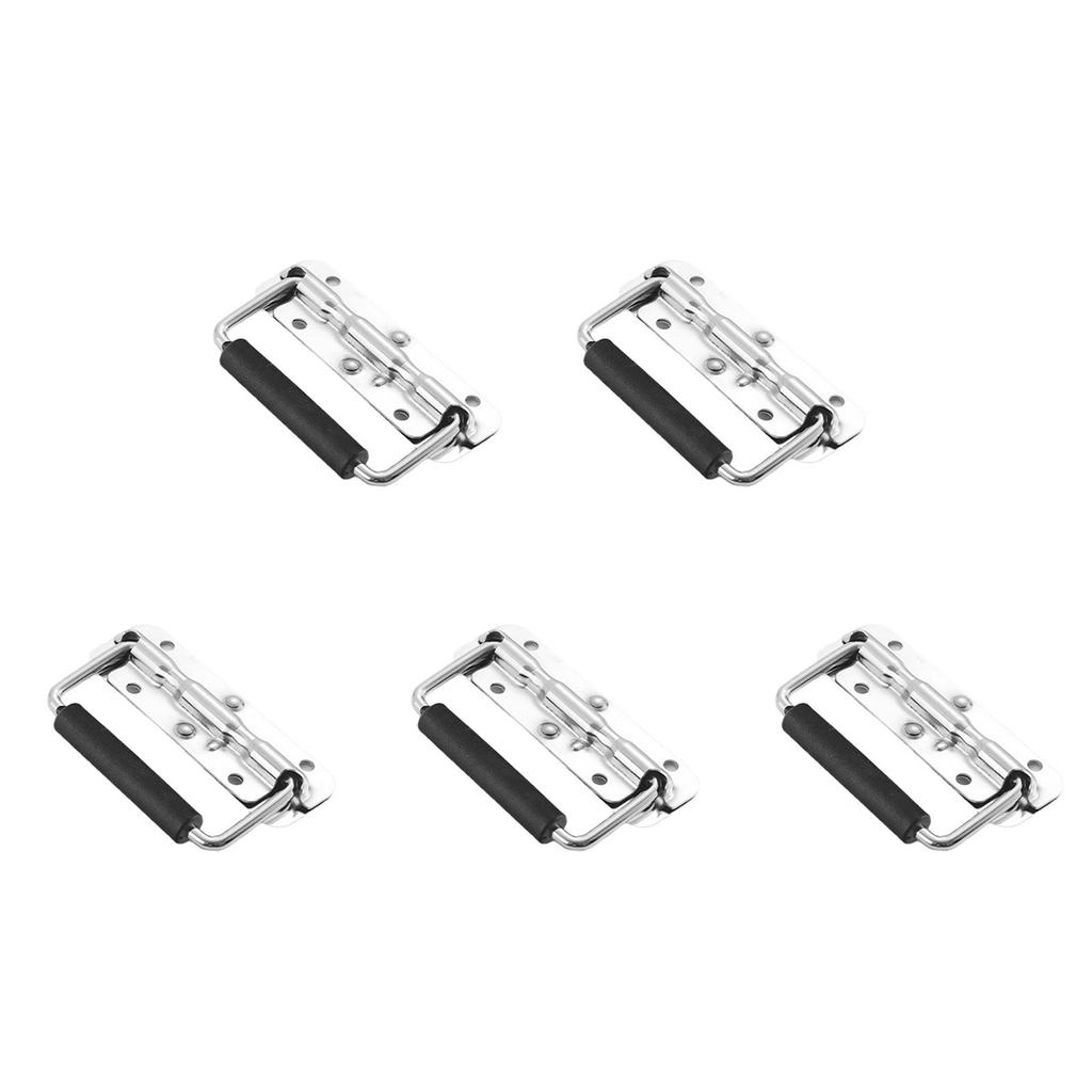 Pack Of 5 Spring Loaded Folding Handles Folding Handles with Spring Compact Designs Handle for Storage Boxes & Toolboxes