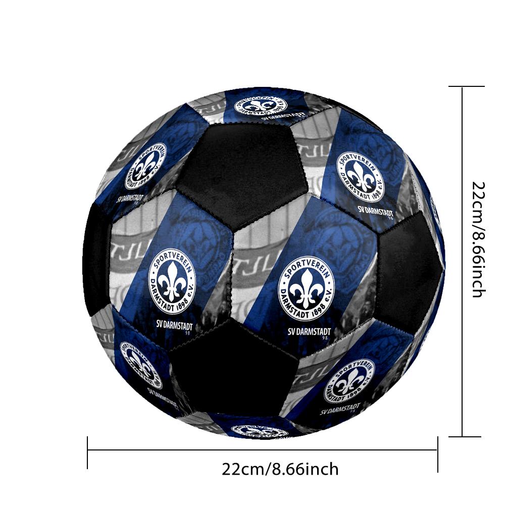 SV Darmstadt 98 Indoor Soccer Ball Colorful Machine Stitched PVC Size 5 Team Training Competition Ready Durable High-Bounce Cool Sports Gift