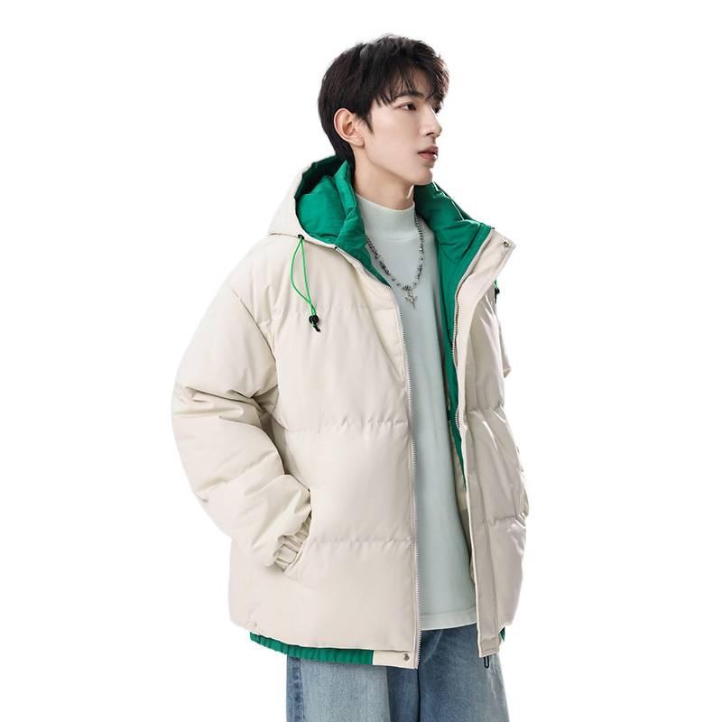 Winter Warm Hooded Jacket for Men Casual Windproof Coat Padded Thicken Parka Jackets Men's Quilted Full Zip Windbreaker Insulated Jackets with Hood