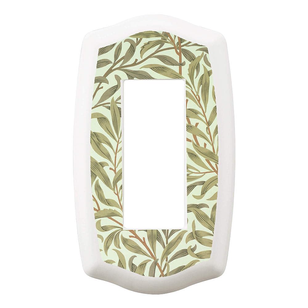 

Sugatsune Industrial Switch & Outlet Plate, Premium Enamel Basic Series, White/Willow Bow, PXP-HS01-WL