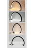 29" Foldable Half-Moon Beauty Lamp for Eyebrow & Eyelash Tattooing, U-Shaped Fill Light for Nail Art
