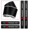 Carbon Fiber Car Logo Threshold Strip Auto Door Sill Pedal Sticker For Peugeot GT 308 408 508 2008 206 207 307 RCZ 208 4008 3008