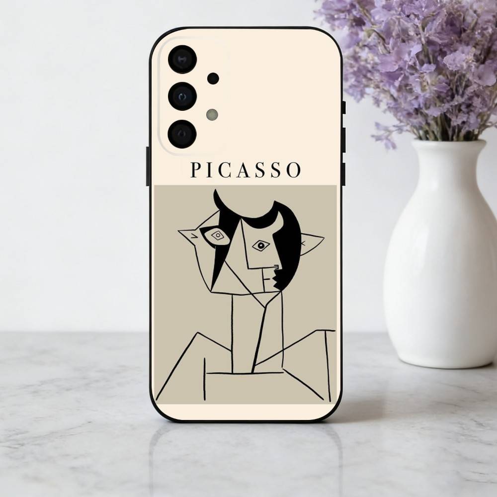 P-Picasso A-Abstract  P-Painting A-Art Phone Case For Samsung Galaxy A73,A72,A71,A70,A53,A52,A51,Soft Silicone Black Cover Samsung a21