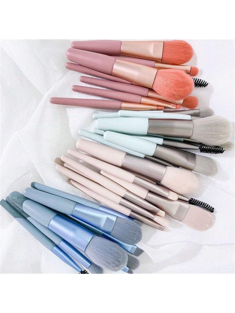 8pc Makeup brush set, Macaron brush portable concealer makeup brush, beauty tool powder blusher brush