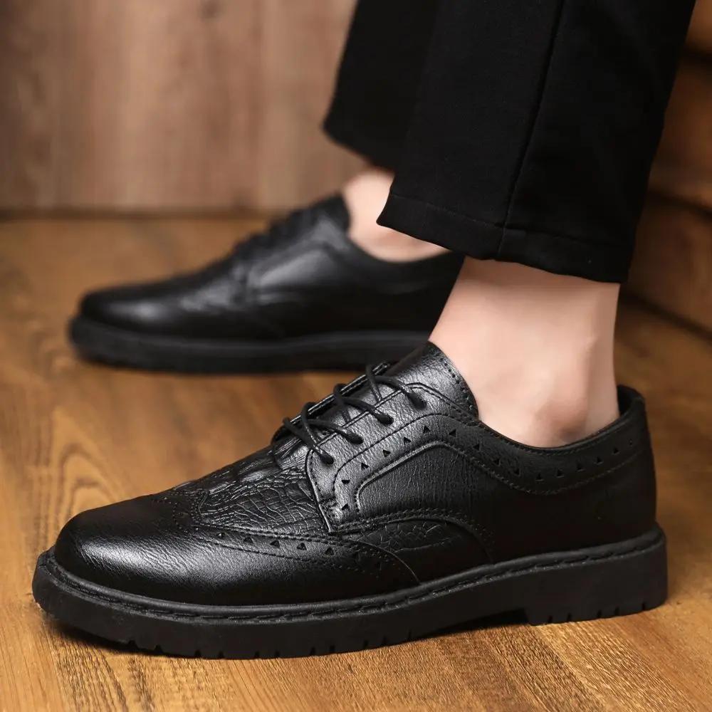 

Brogue Мужская повседневная обувь, формальная, новинка, деловая, классическая, оригинальная, 2024 года, тренд, бесплатная доставка, летняя распродажа 43