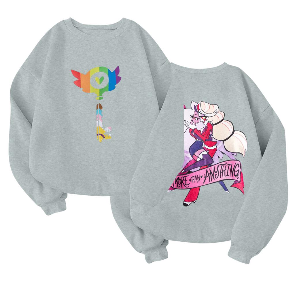 Dětský módní lehký pulovr s dlouhým rukávem a kulatým výstřihem s kapsami, tištěný pulovr