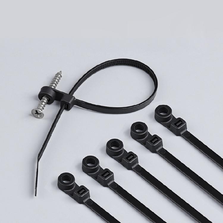 100PCS Nylon Cable Management Tie Buckles Automatic Locking Feature 4.8mm Hole Diameter for Dependable Organization Needs