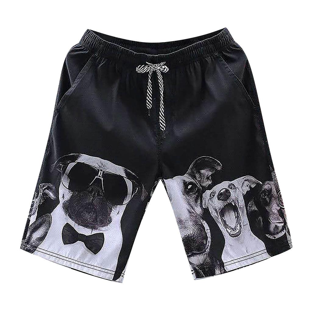 Men's Swim Trunks Quick Dry Beach Surfing Running Swimming Drawstring Shorts