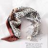 Women's Magnetic Buckle Neck Scarf Polka Dot Paisley Stripe Printed Thin Ribbon Scarf For Shirt Work Outfit Spring Summer Styling