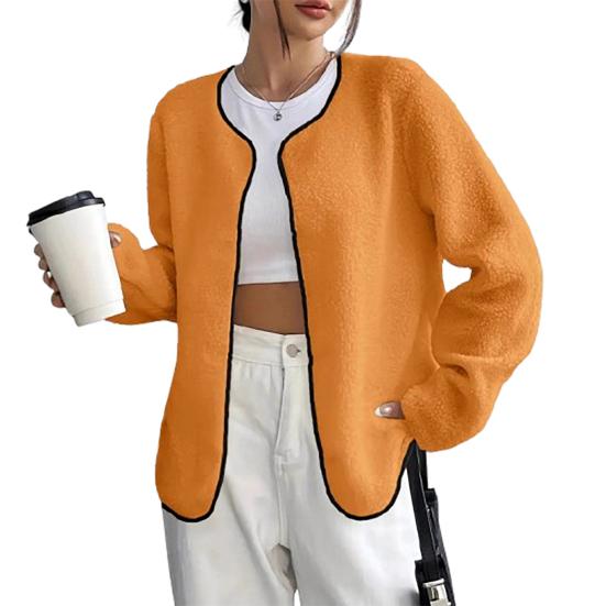 

Women s Open Front Fleece Jacket Long Sleeve Cardigan Coat Soft Fuzzy Sherpa Jackets Fall Casual Warm Outerwear 2XL