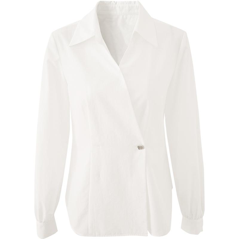 Yalida French Style V-Neck Cinched Waist Shirt for Women