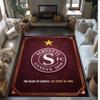 Servette FC Fotbalový Vzor Měkký Koberec do Místnosti Protiskluzový Podlahový Koberec do Interiéru Sportovní Dekorace Rohožka do Ložnice
