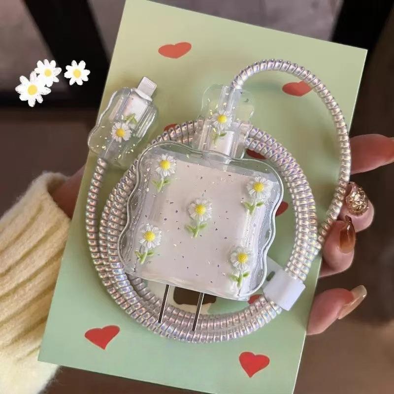 Uus laadimiskaitse, USB-andmesidekaabli kaitse, laadimispesa kaitsekate, roosa kassi käpa komplekt, sobib iPhone 18/20W laadijale