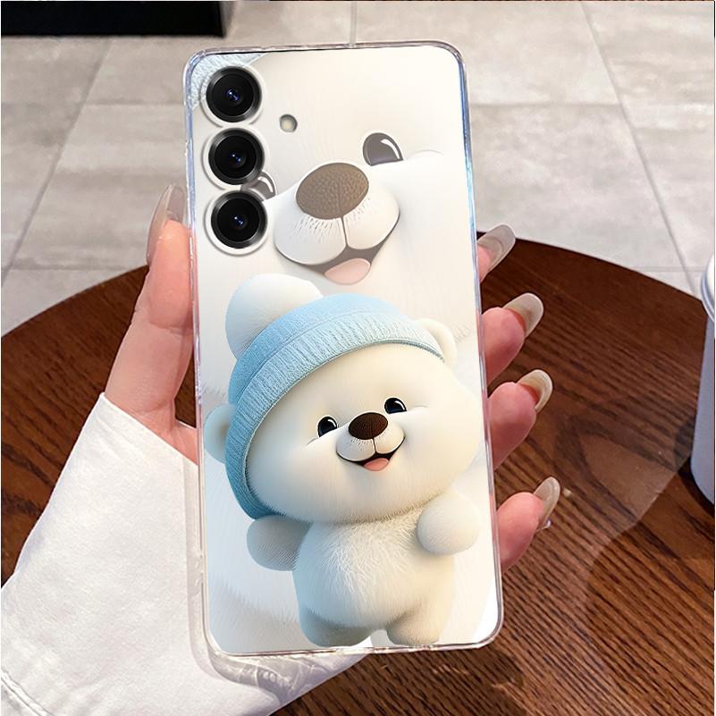 For Samsung S25 FE Case Cover Luxury Cute Rabbit Clear Soft TPU Coque Bumper For Samsung Galaxy S25FE S24 FE S25 FE Protect Case