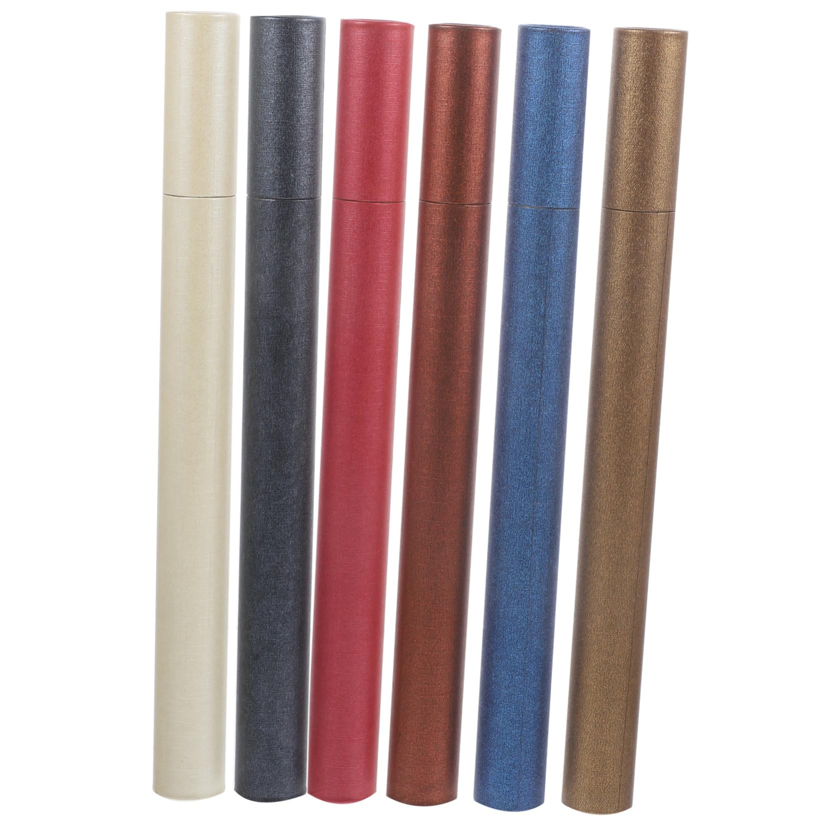 

TOPPERFUN Трубочки для зберігання пахощів, Набір з 6 штук, Папір, 23 x 2,1 см, Перламутрові кольори (БілийСірийЗолотийПомаранчевийСинійЧервоний), Приблизно 120 г всього,