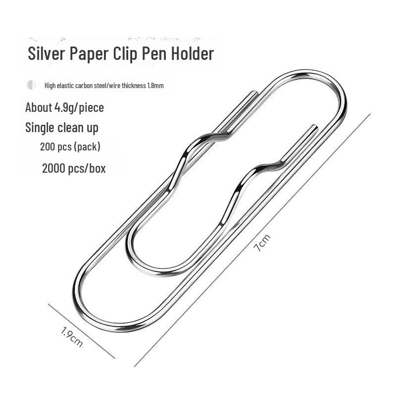 Metal Pen Clip: Strong Stationery Paper Clip for Office & Book Organization
