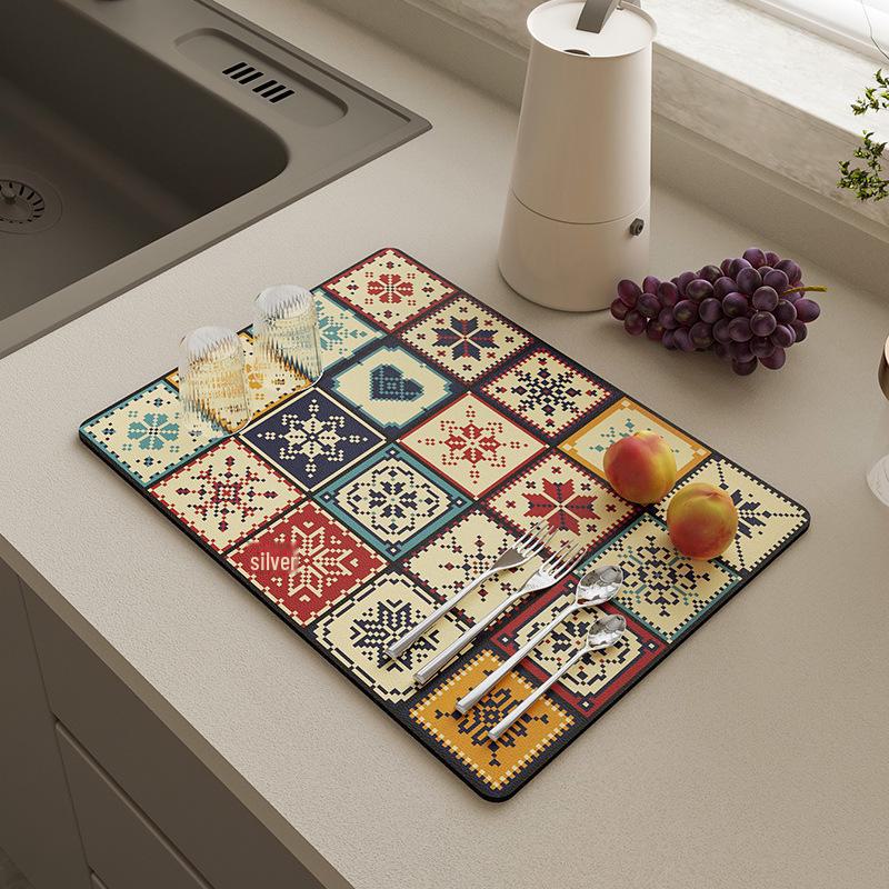 Absorbent Kitchen Drain & Tea Coaster Pad