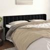 VidaXL Kopfteil mit Ohren Schwarz 203x16x78/88 cm Samt