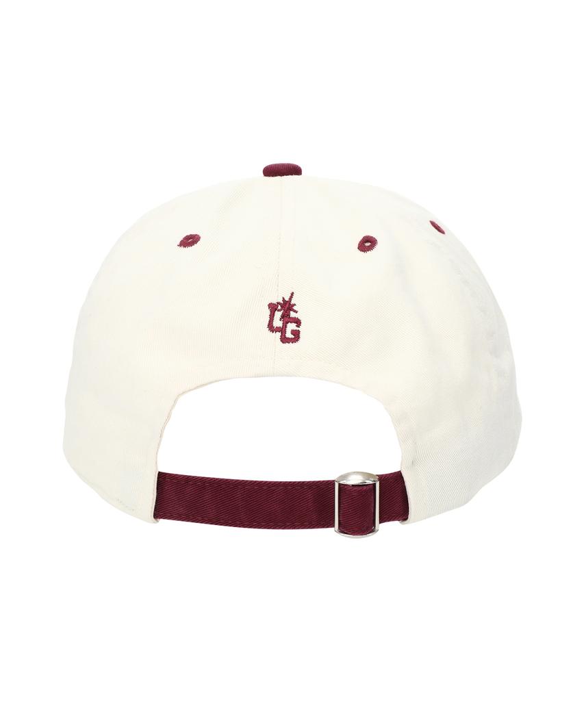 Yunibeoseugameonteu Ug Two-Tone Logo Washed Cap_Burgundy
