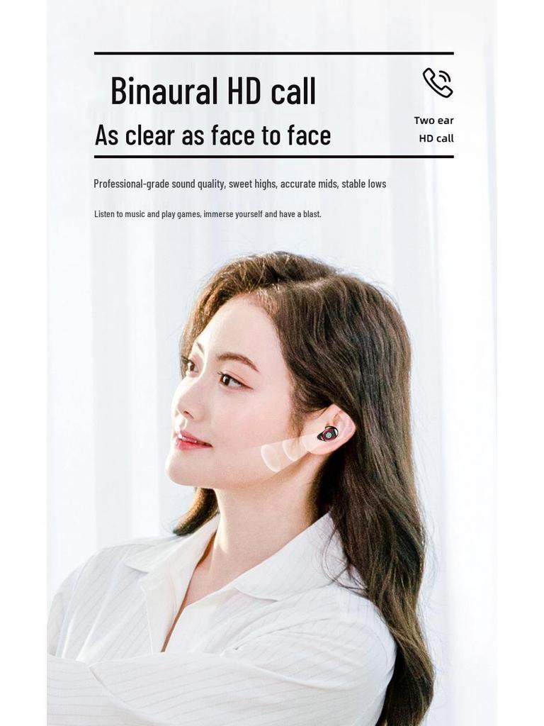 Touch Control V13 Wireless Dual Earbuds TWS 5.0 – Sports Bluetooth Earbuds with Flashlight