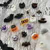 Stylish Acrylic Hair Clamps Halloween Claw Clip, Cute Headdress, Glitter Bat Pumpkin Trendy Accessories for Girls Black Cat Spider Ghost Pattern Women