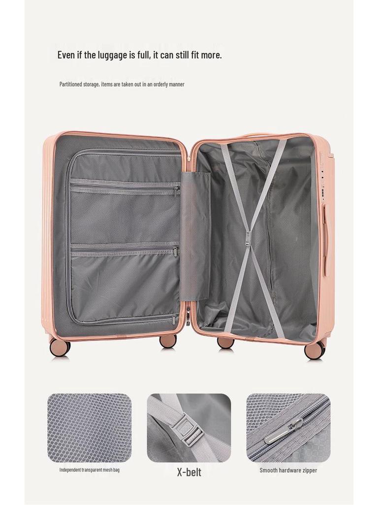 Multifunctional Large-Capacity Suitcase with Wide Handle and Combination Lock for Travel