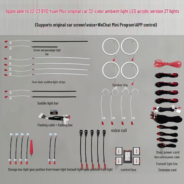 Multi-Color Ambient Light for BYD Qin Plus/Yuan Plus/Qin L Car Interior