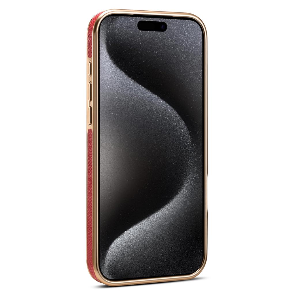 Pouzdro s výklopným stojánkem pro iPhone 17 Pro Zadní kryt z pravé hovězí kůže Kompatibilní s MagSafe