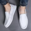 High Quality Leather Men's Loafers Fashion Casual Red Comfortable Driving Shoes Men Light Breathable Slip-on Moccasins For Men