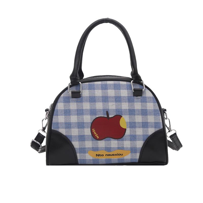 New bowling handbag bag women s bag cute apple bag niche highend shoulder bag чёрный